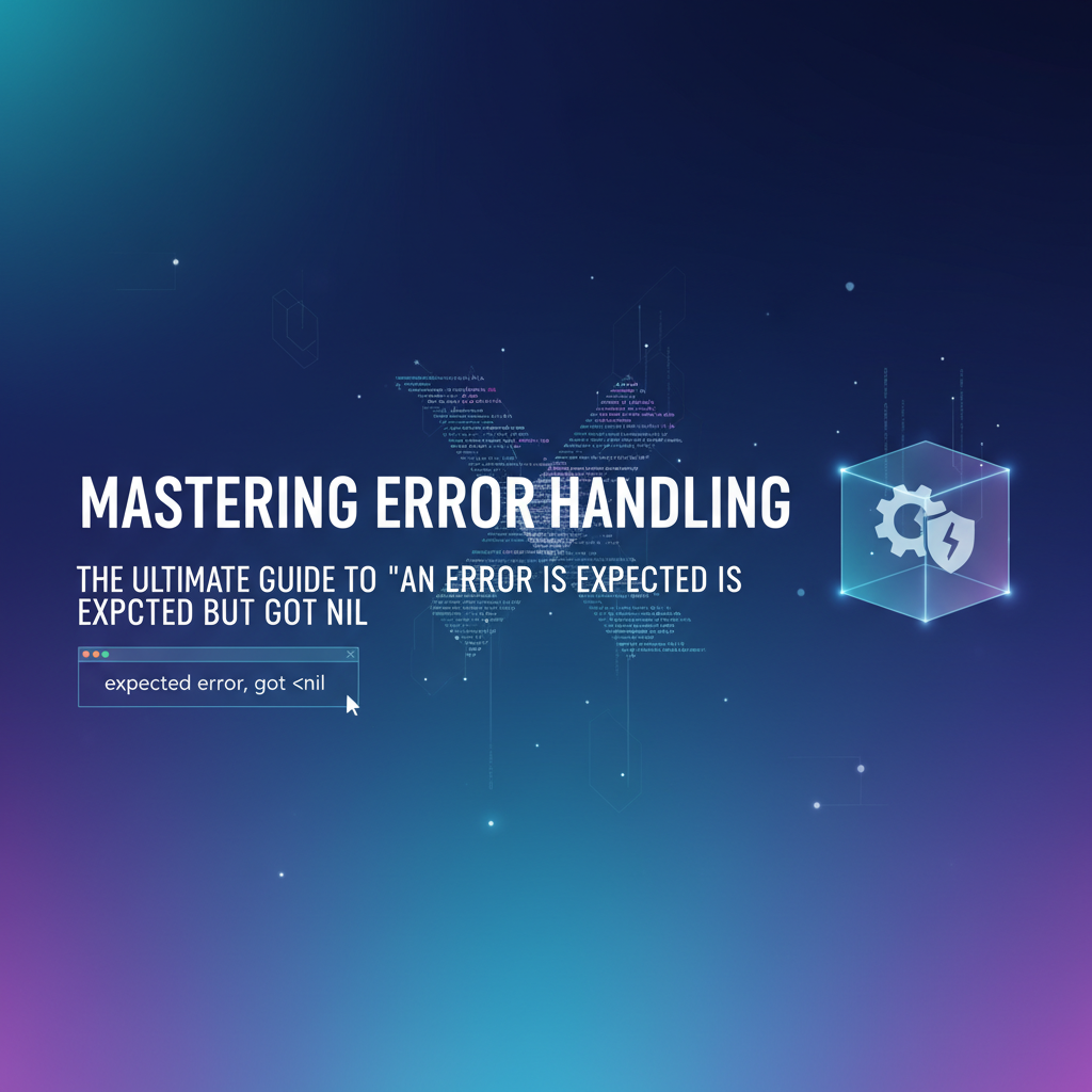 Mastering Error Handling: The Ultimate Guide to 'An Error is Expected but Got Nil'