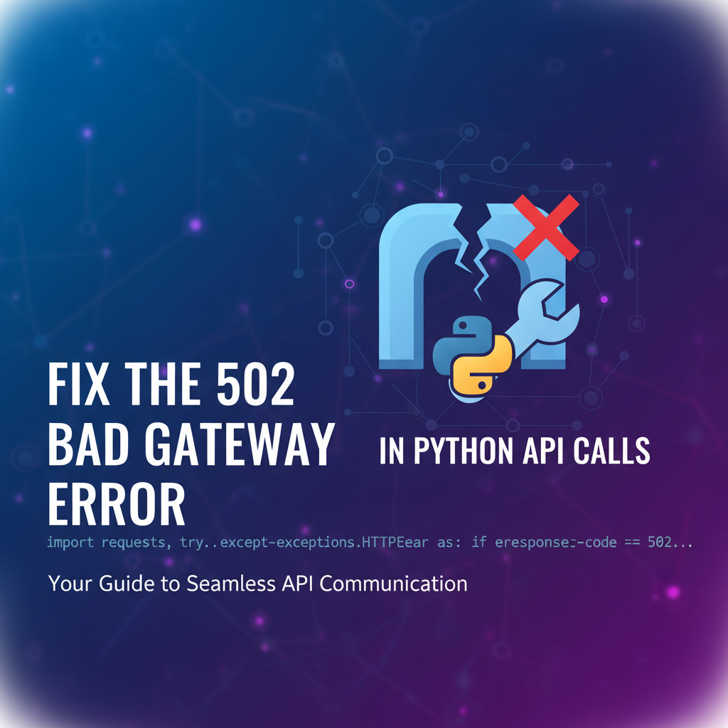 Fix the 502 Bad Gateway Error in Python API Calls