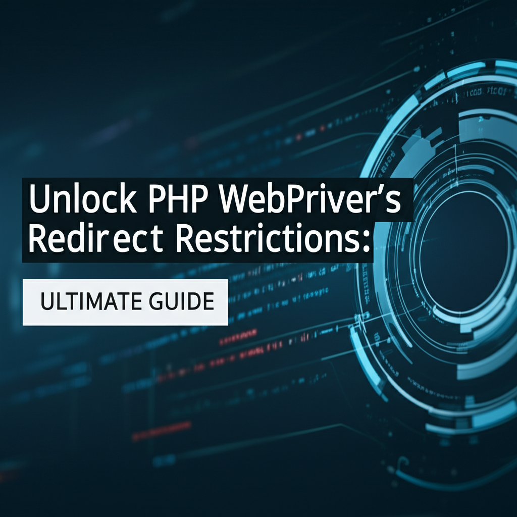 Unlock PHP WebDriver's Redirect Restrictions: Ultimate Guide