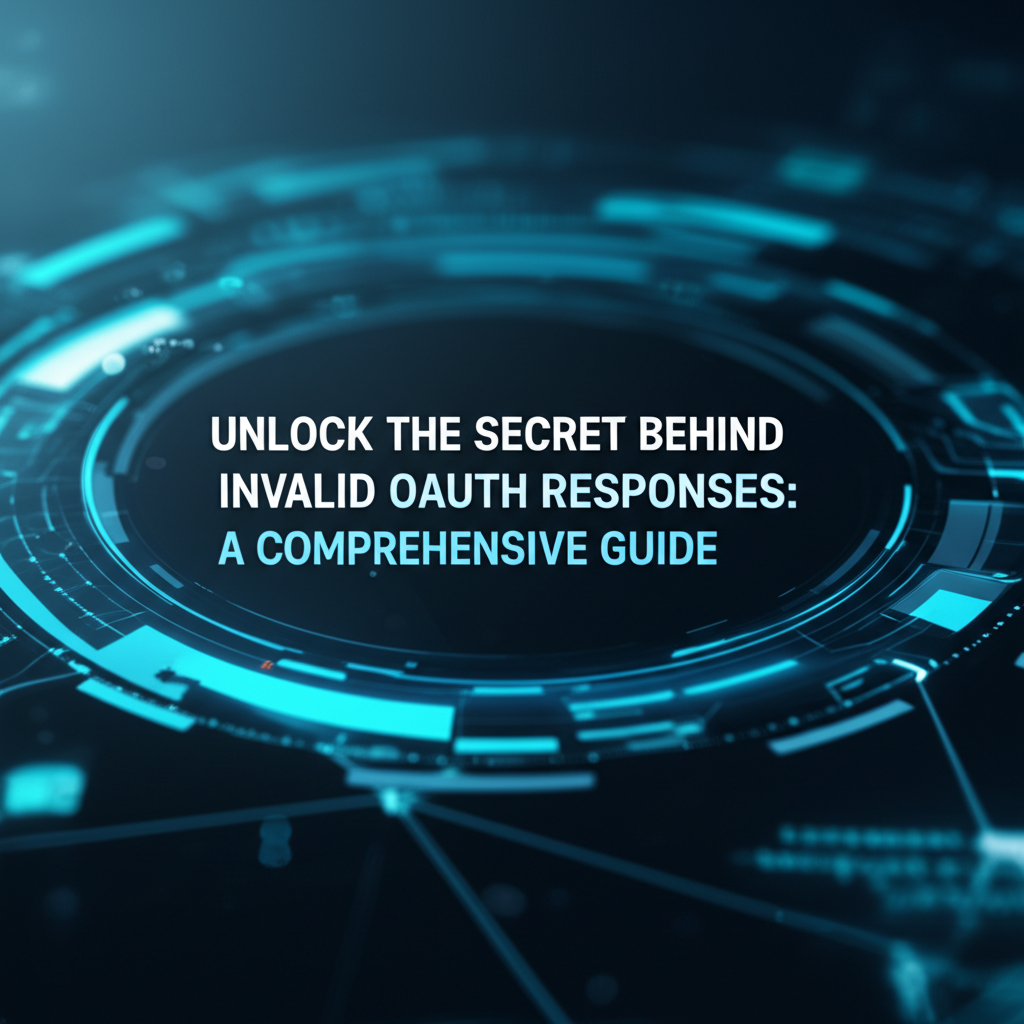 Unlock the Secret Behind Invalid OAuth Responses: A Comprehensive Guide