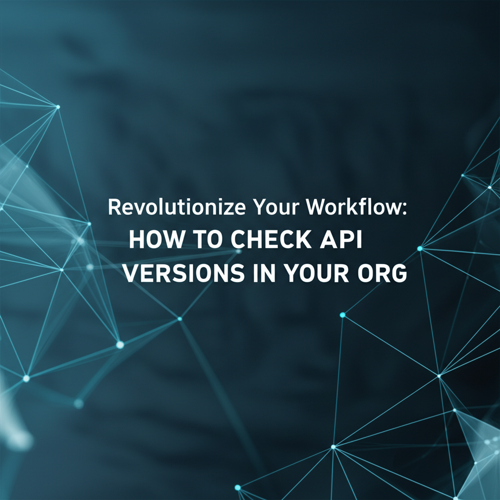 Revolutionize Your Workflow: How to Check API Versions in Your Org