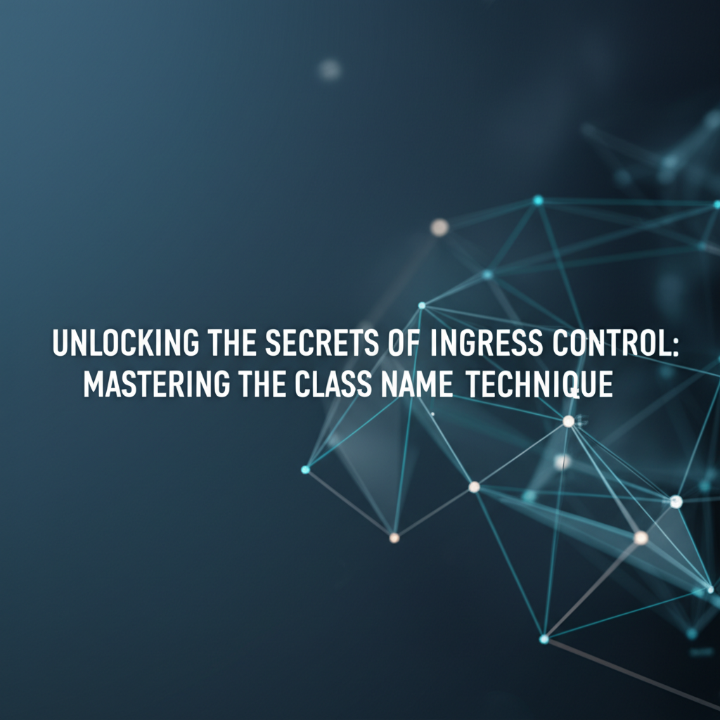 Unlocking the Secrets of Ingress Control: Mastering the Class Name Technique