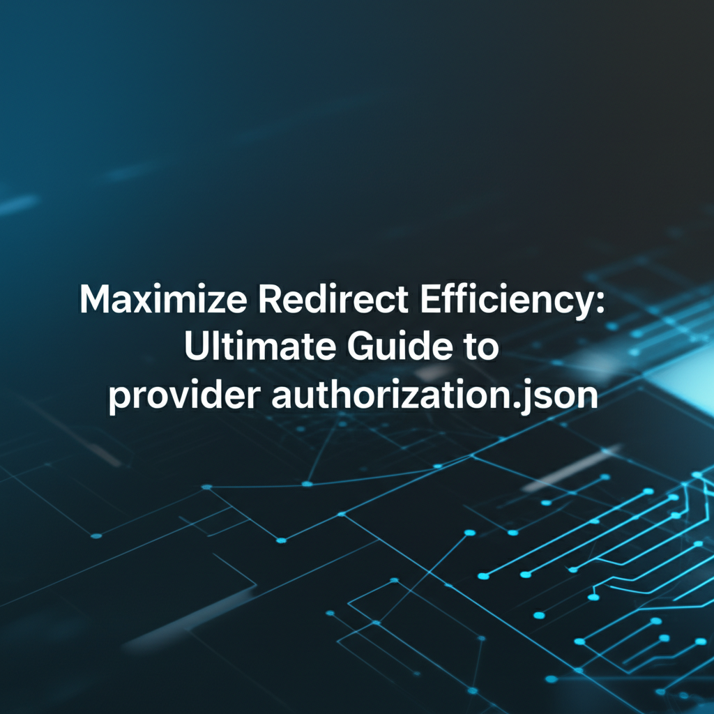 Maximize Redirect Efficiency: Ultimate Guide to Provider Authorization.json
