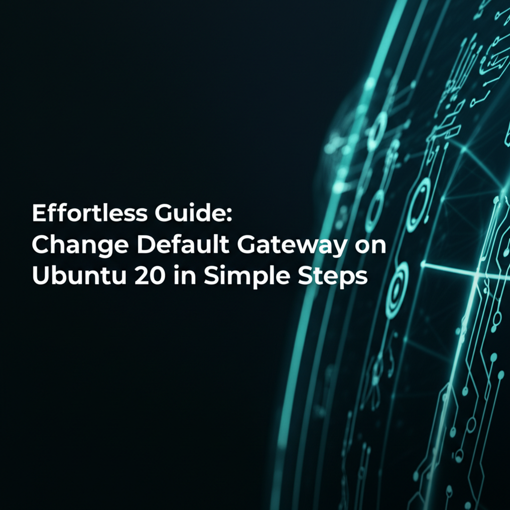 Effortless Guide: Change Default Gateway on Ubuntu 20 in Simple Steps