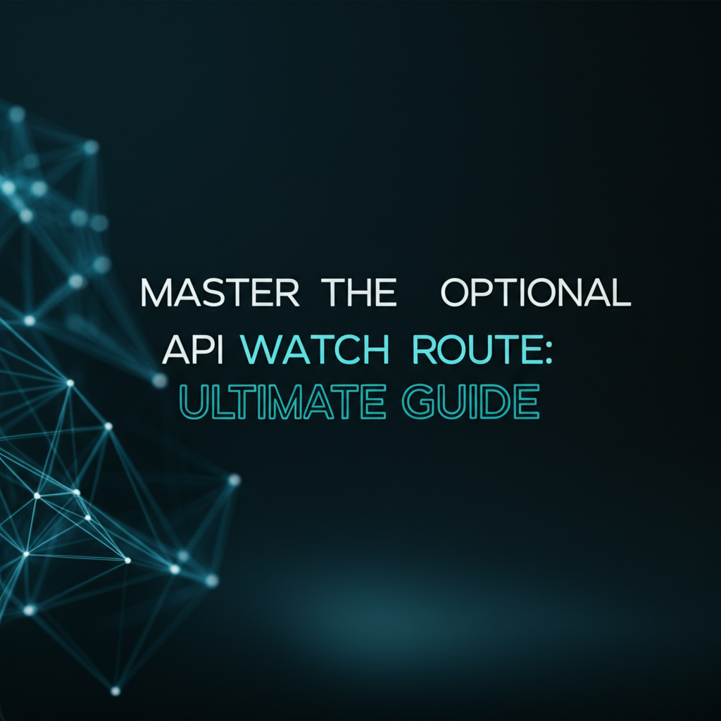 Master the Optional API Watch Route: Ultimate Guide