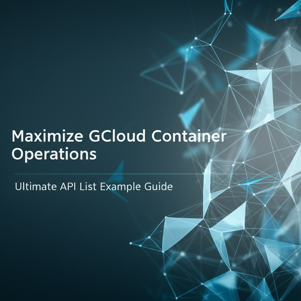 Maximize GCloud Container Operations: Ultimate API List Example Guide