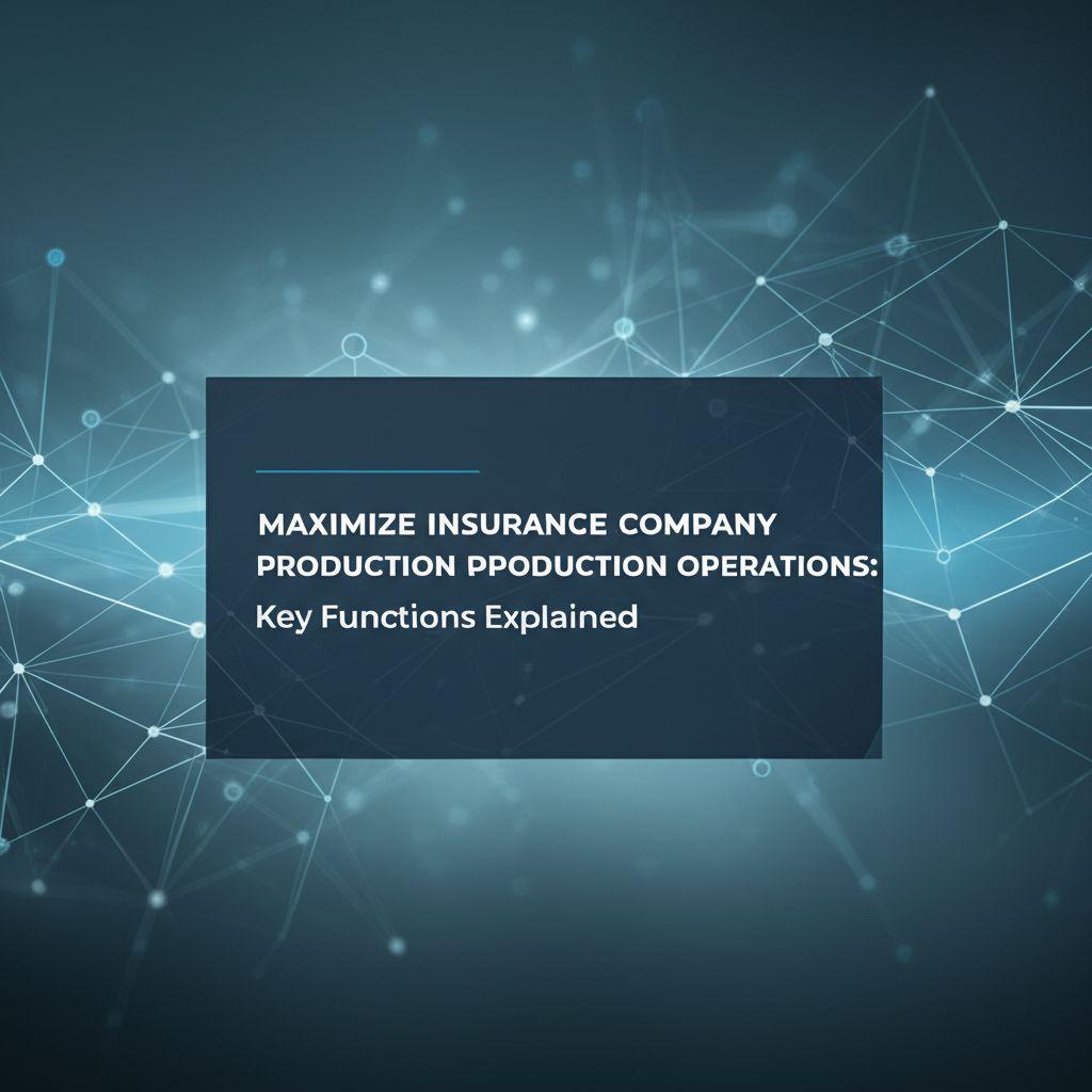 Maximize Insurance Company Production Operations: Key Functions Explained