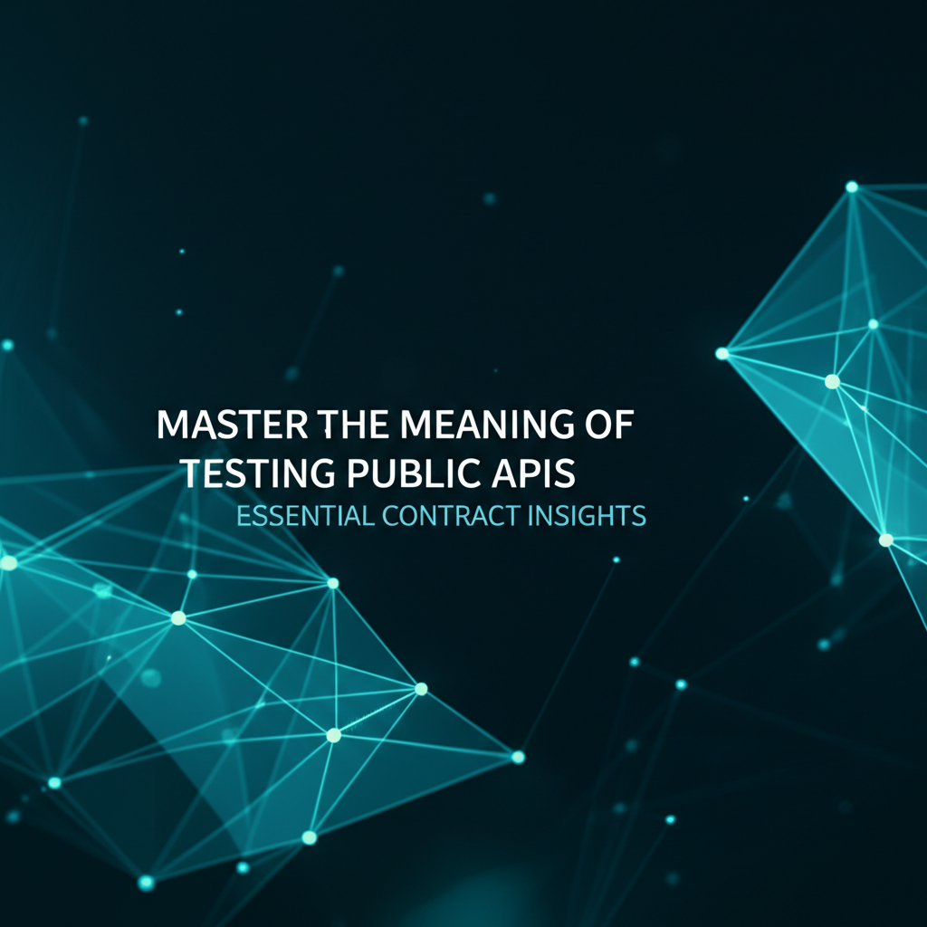 Master the Meaning of Testing Public APIs: Essential Contract Insights