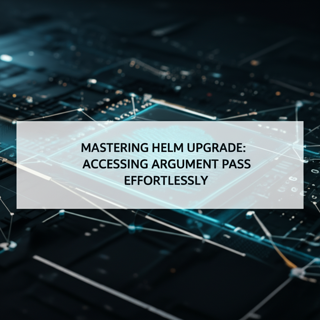 Mastering Helm Upgrade: Accessing Argument Pass Effortlessly
