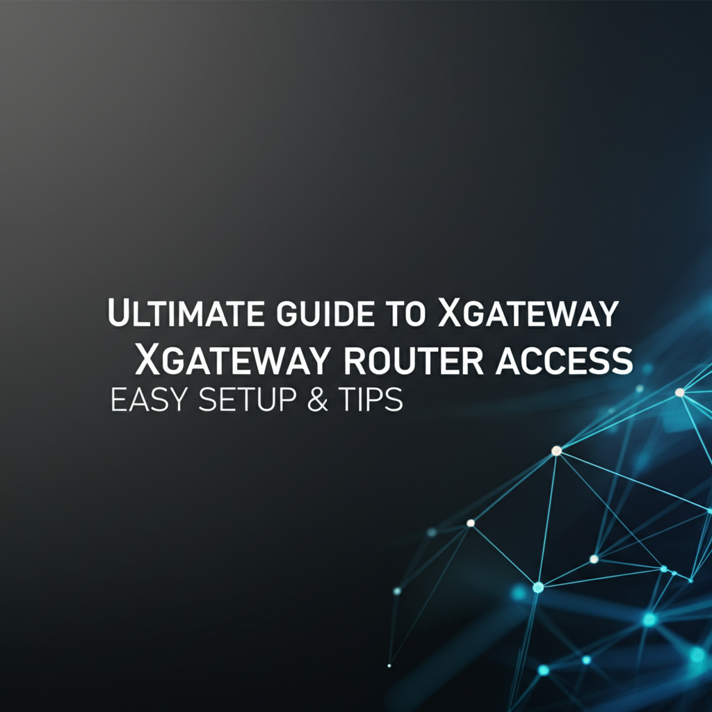 Ultimate Guide to XGateway Router Access: Easy Setup & Tips