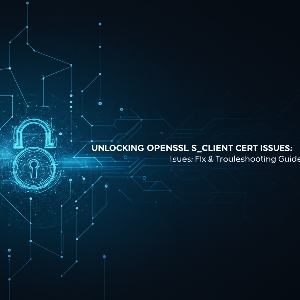 Unlocking OpenSSL S_CLIENT Cert Issues: Fix & Troubleshooting Guide