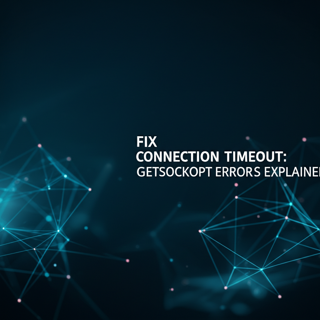 Fix Connection Timeout: Getsockopt Error Solutions Explained
