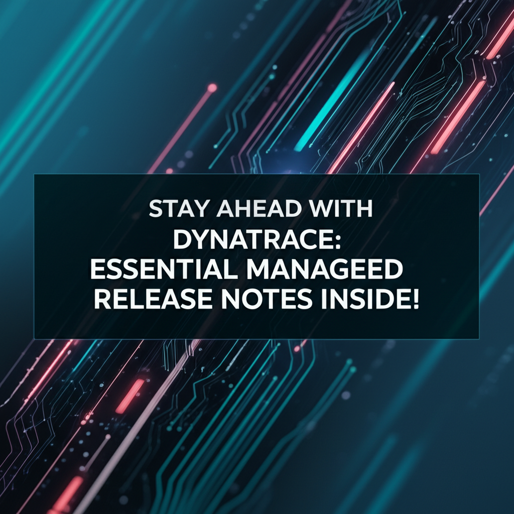 Stay Ahead with Dynatrace: Essential Managed Release Notes Inside!