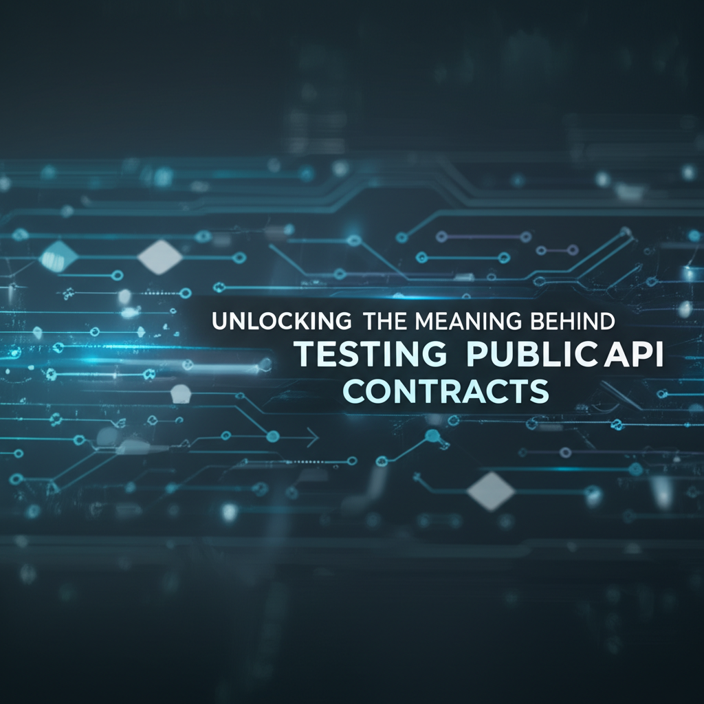 Unlocking the Meaning Behind Testing Public API Contracts
