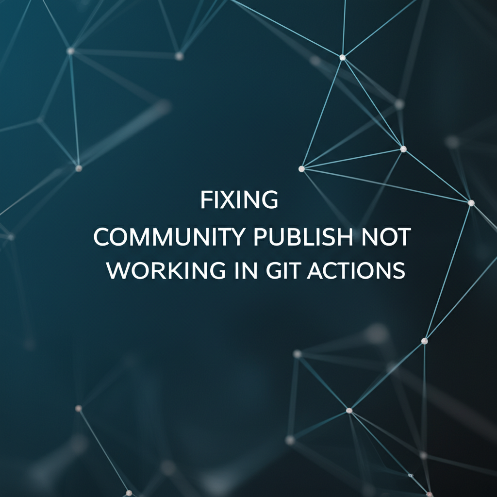 Fixing 'Community Publish Not Working in Git Actions': Ultimate Guide