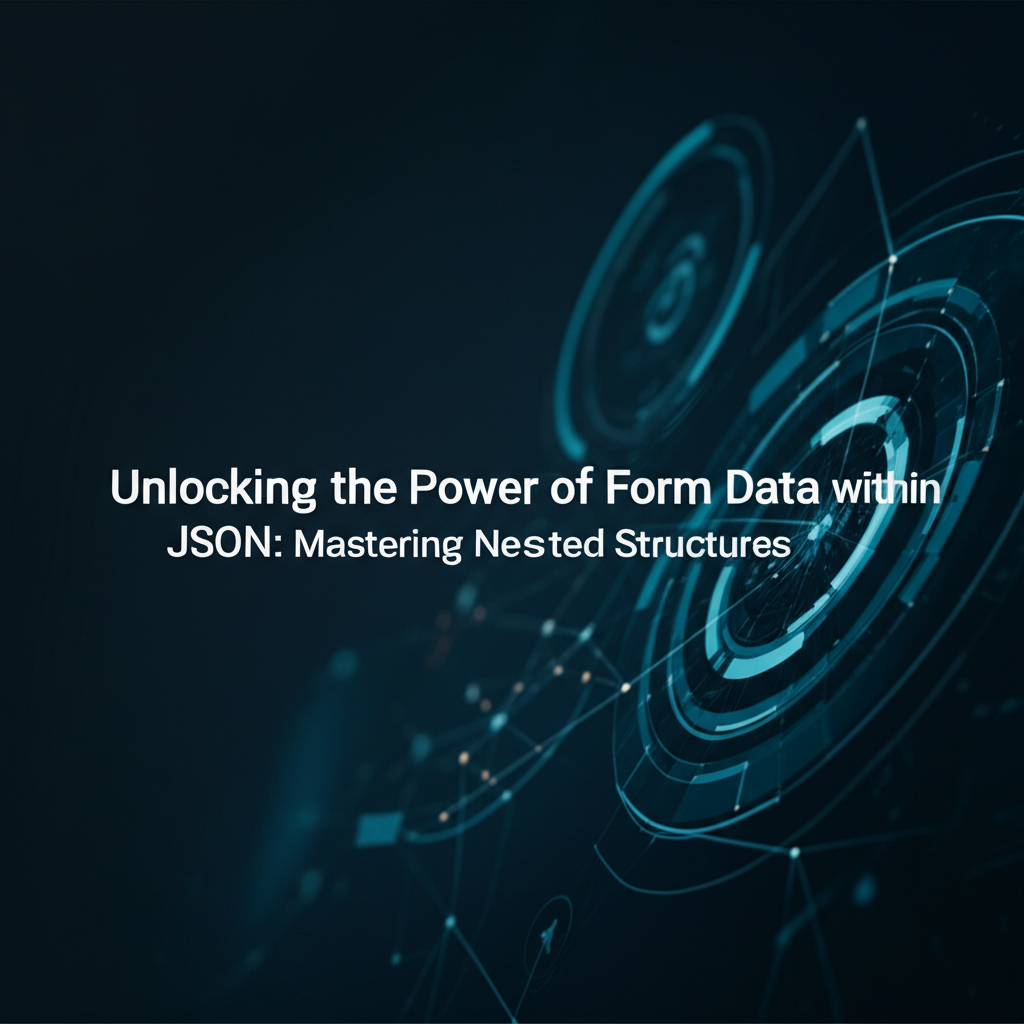 Unlocking the Power of Form Data within JSON: Mastering Nested Structures