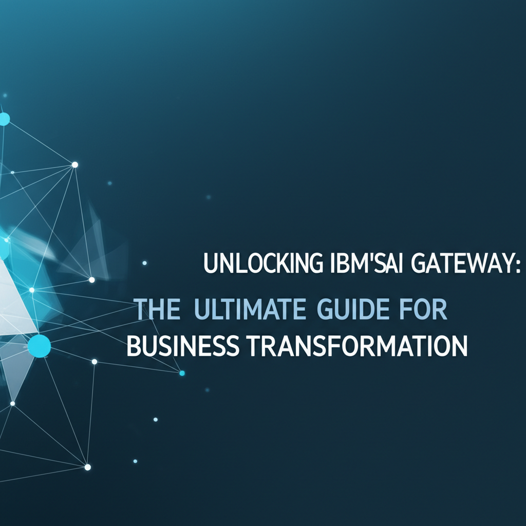 Unlocking IBM's AI Gateway: The Ultimate Guide for Business Transformation