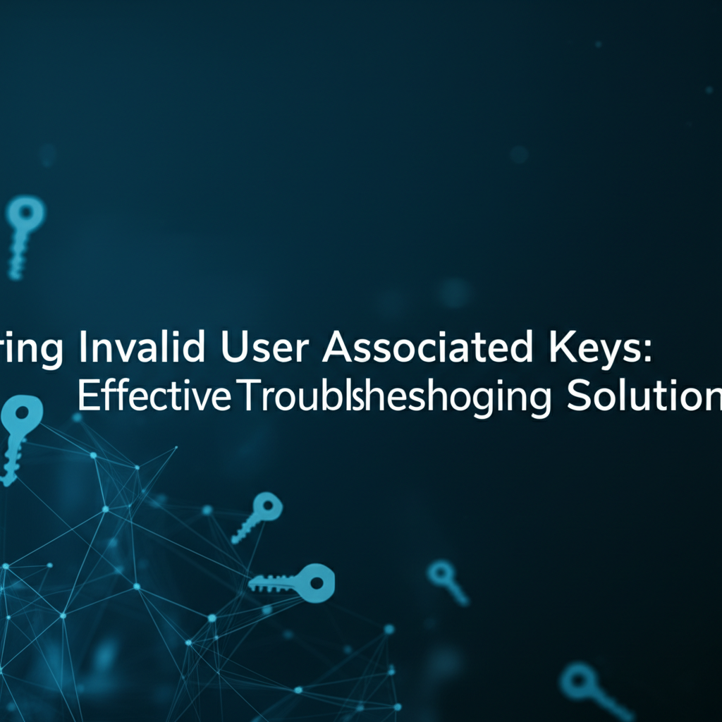 Mastering Invalid User Associated Keys: Effective Troubleshooting Solutions