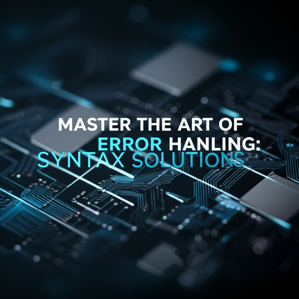 Master the Art of Error Handling: Syntax Error Solutions