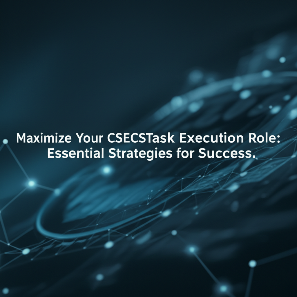 Maximize Your CSECSTask Execution Role: Essential Strategies for Success
