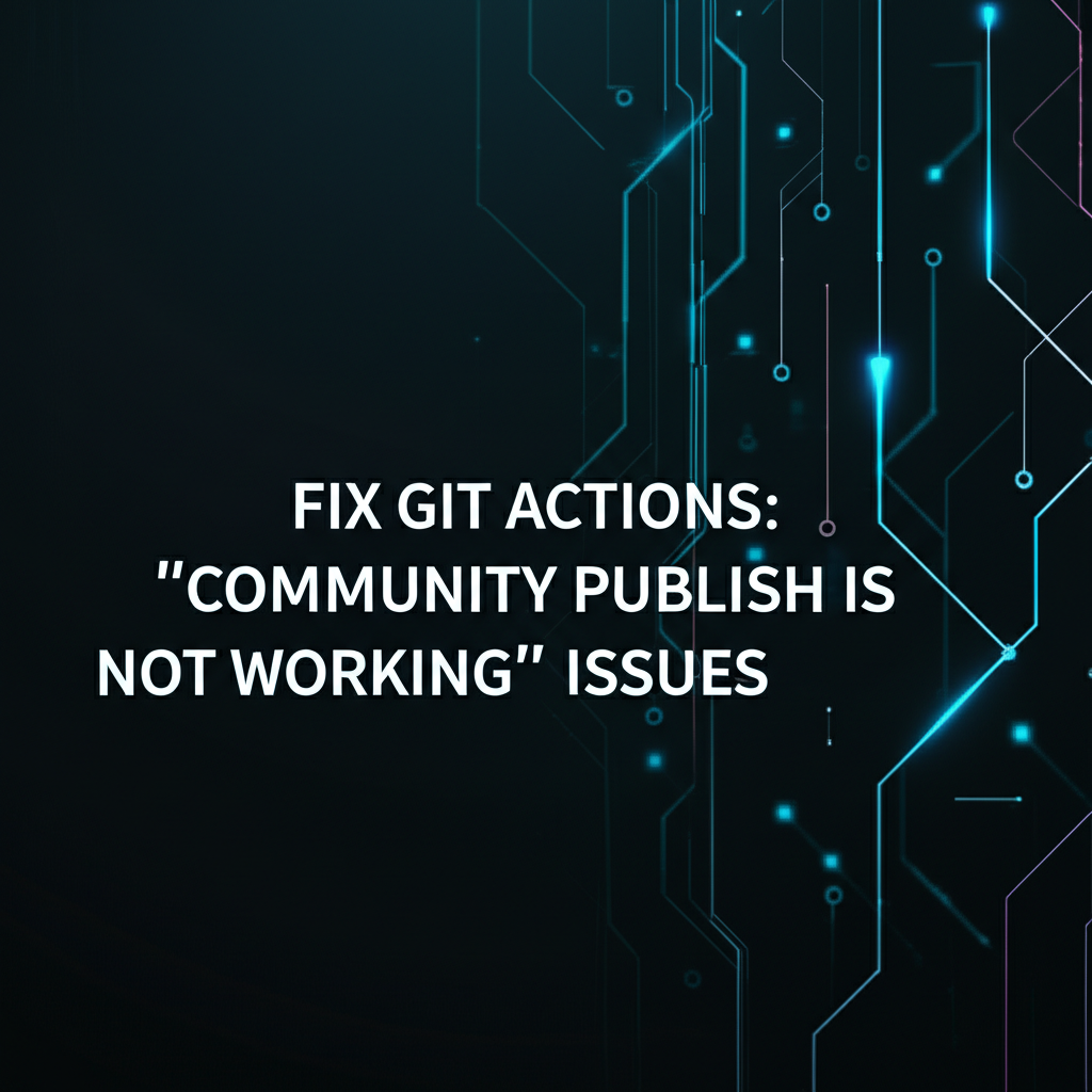 Fix Git Actions: Overcoming 'Community Publish is Not Working' Issues
