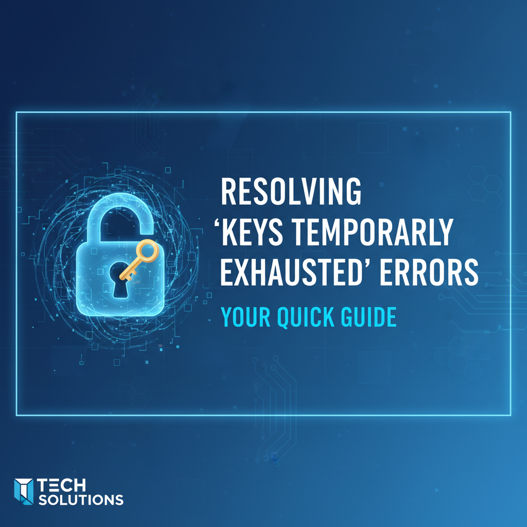 Resolving 'Keys Temporarily Exhausted' Errors: Your Quick Guide