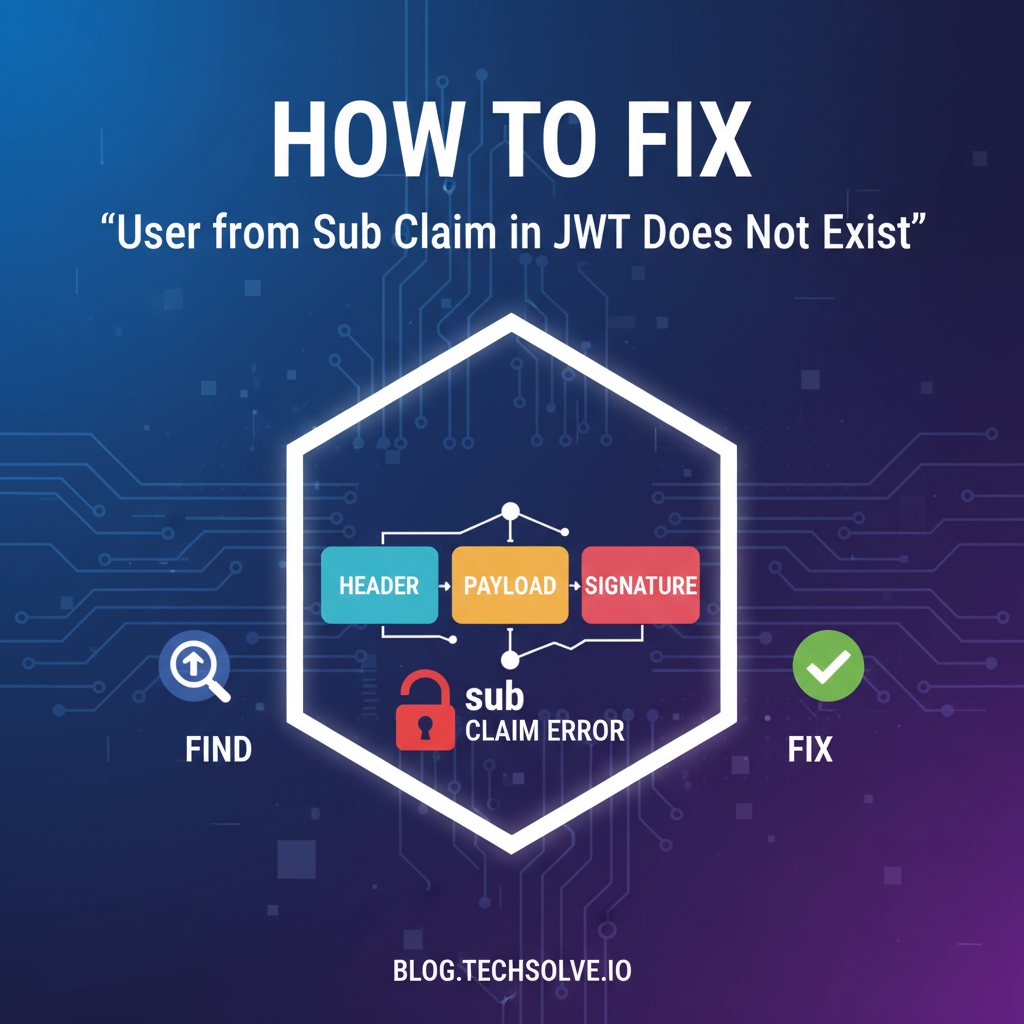 How to Fix 'User from Sub Claim in JWT Does Not Exist'