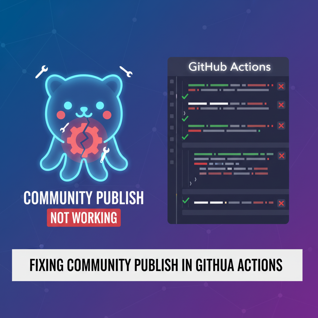 Fixing Community Publish Not Working in GitHub Actions