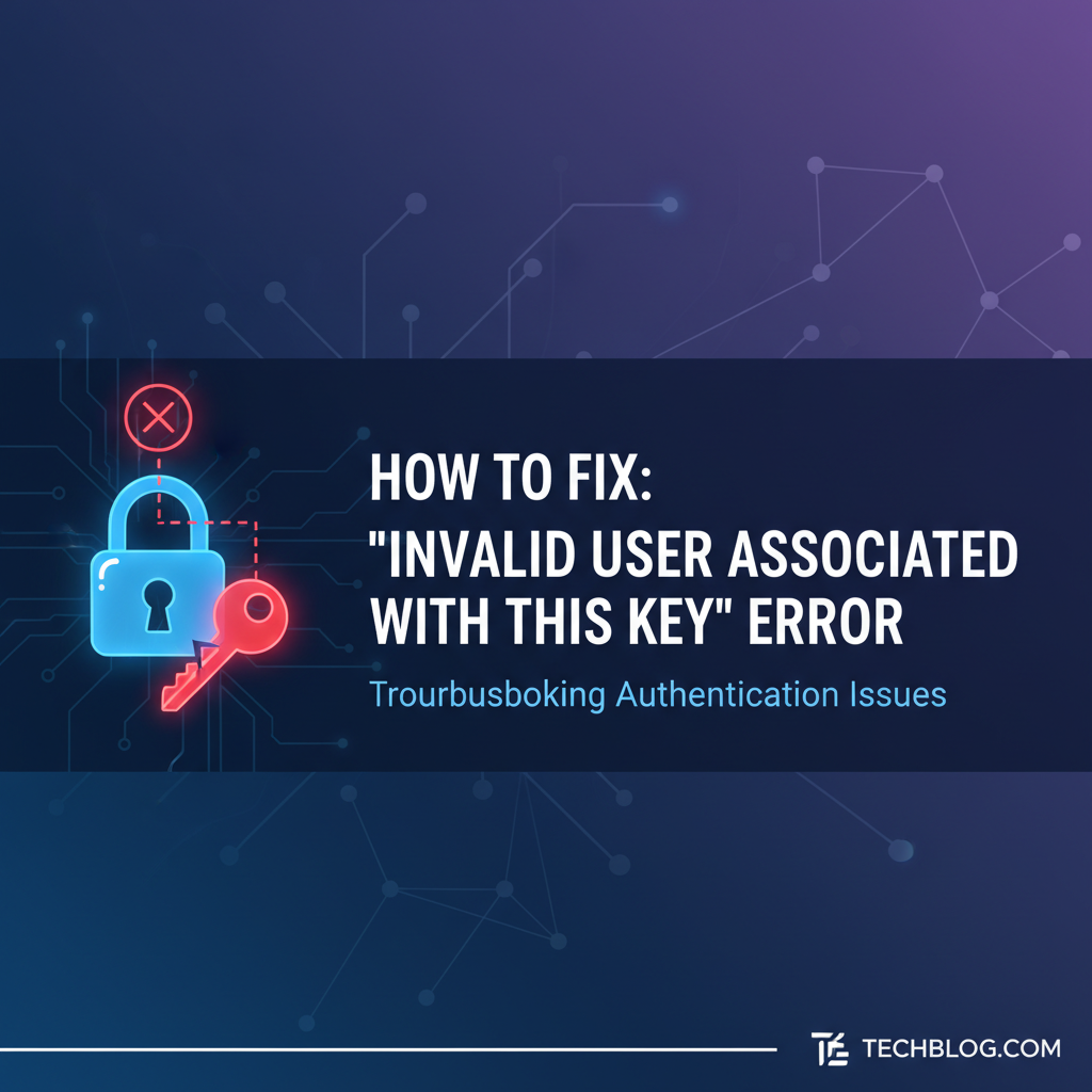 How to Fix: 'Invalid User Associated with This Key' Error