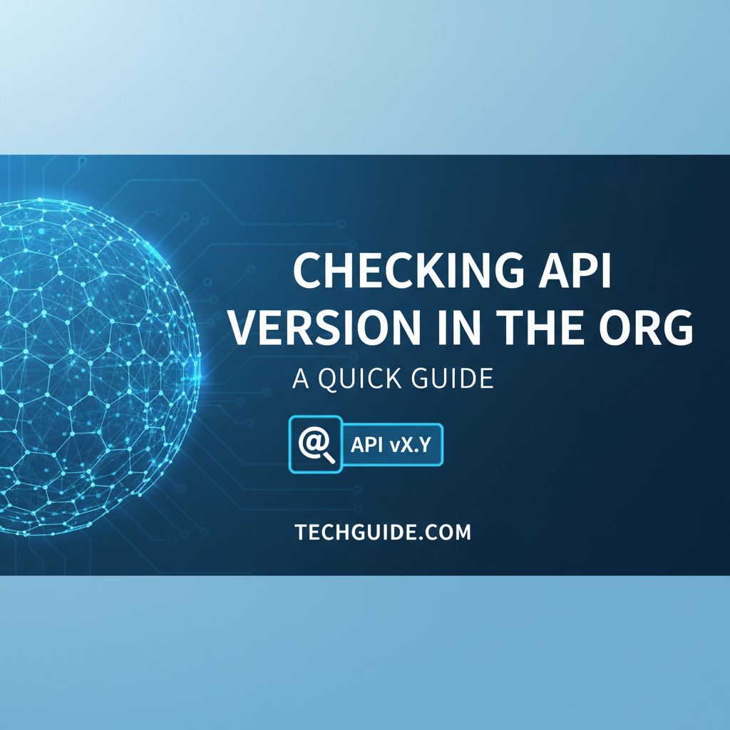 Checking API Version in the Org: A Quick Guide
