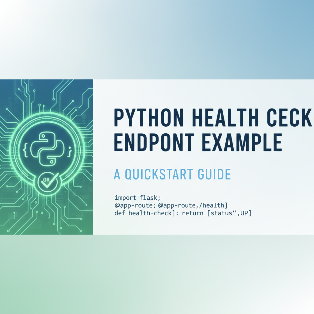 Python Health Check Endpoint Example: A Quickstart Guide