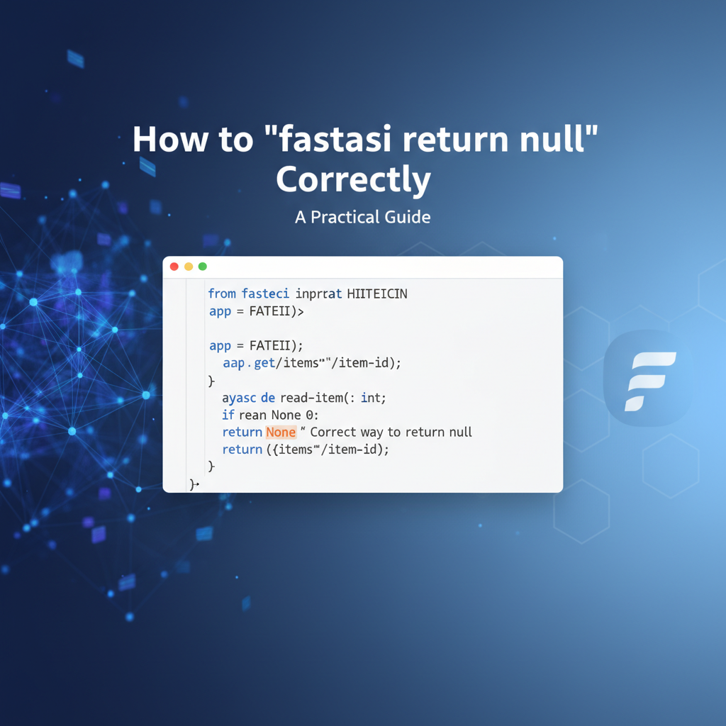 How to `fastapi return null` Correctly: A Practical Guide