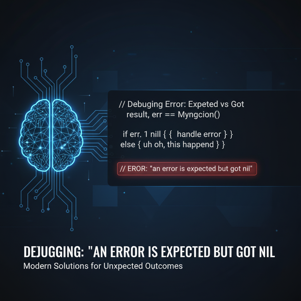Debugging 'an error is expected but got nil'