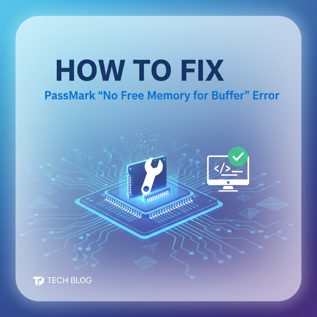 How to Fix PassMark 'No Free Memory for Buffer' Error