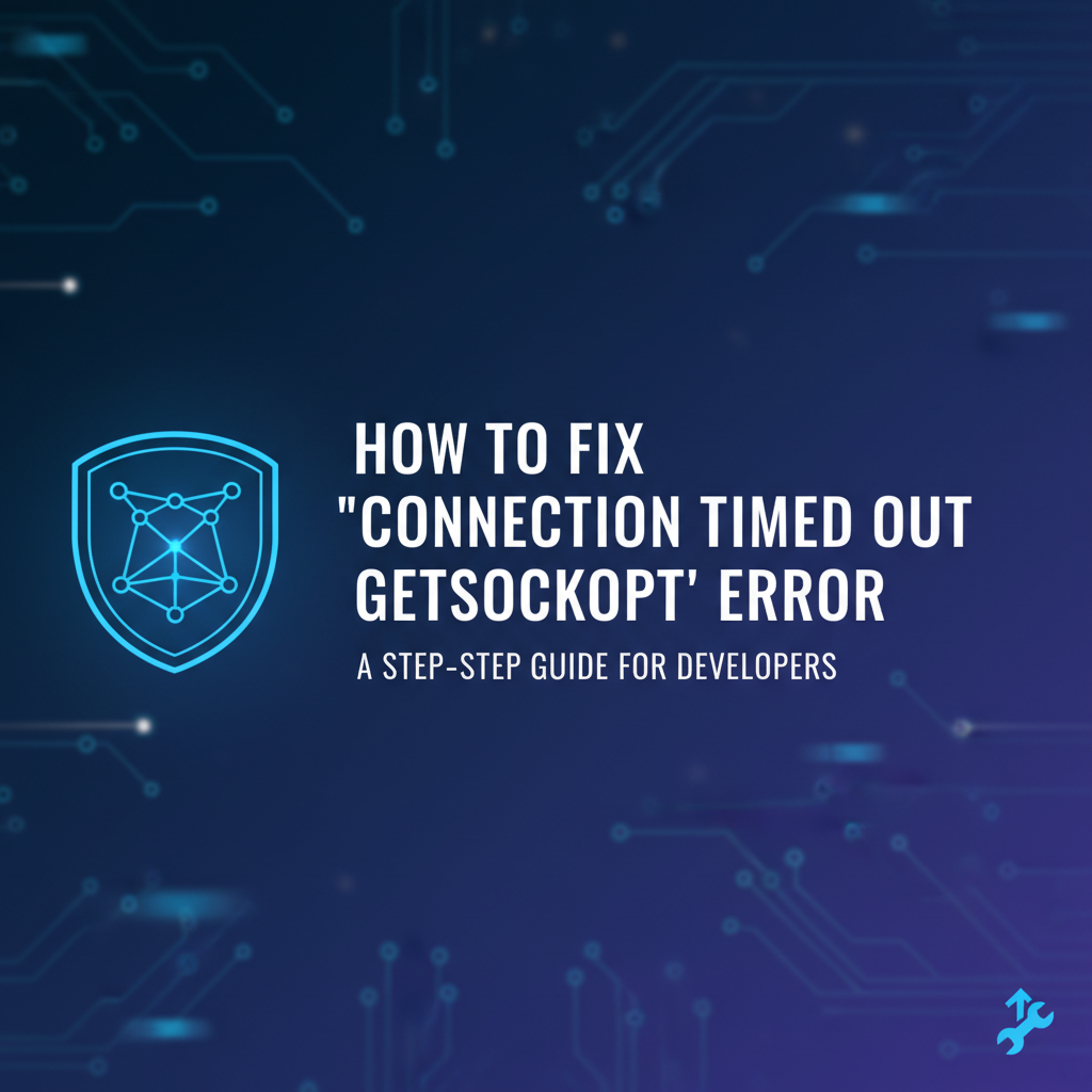 How to Fix 'connection timed out getsockopt' Error