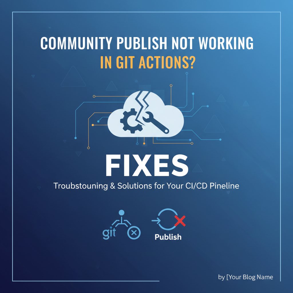Community Publish Not Working in Git Actions? Fixes.