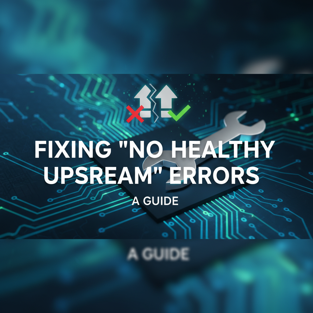 Fixing 'No Healthy Upstream' Errors: A Guide
