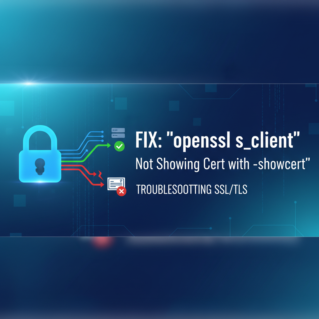 Fix: `openssl s_client` Not Showing Cert with `-showcert`