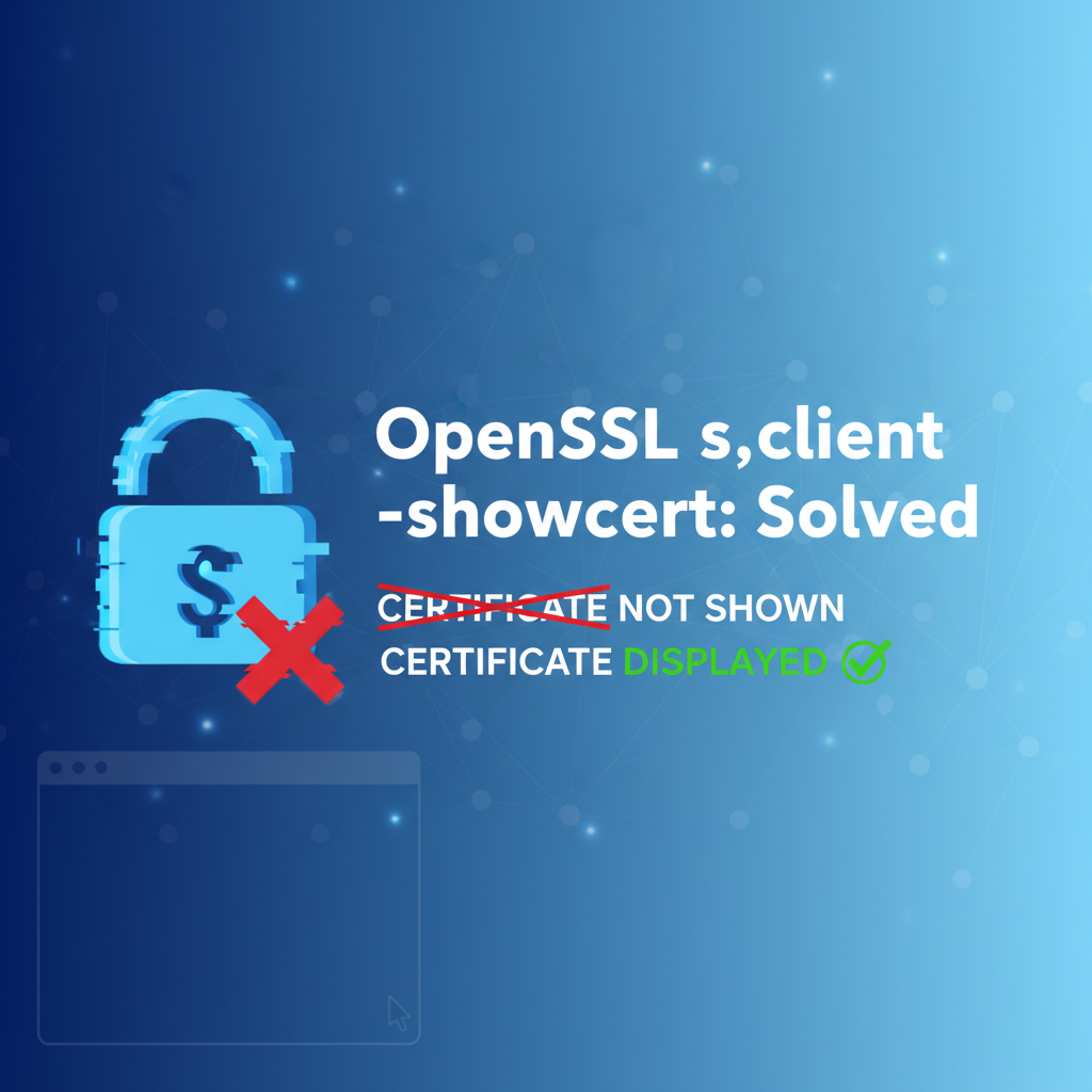 openssl s_client not showing cert with -showcert: Solved