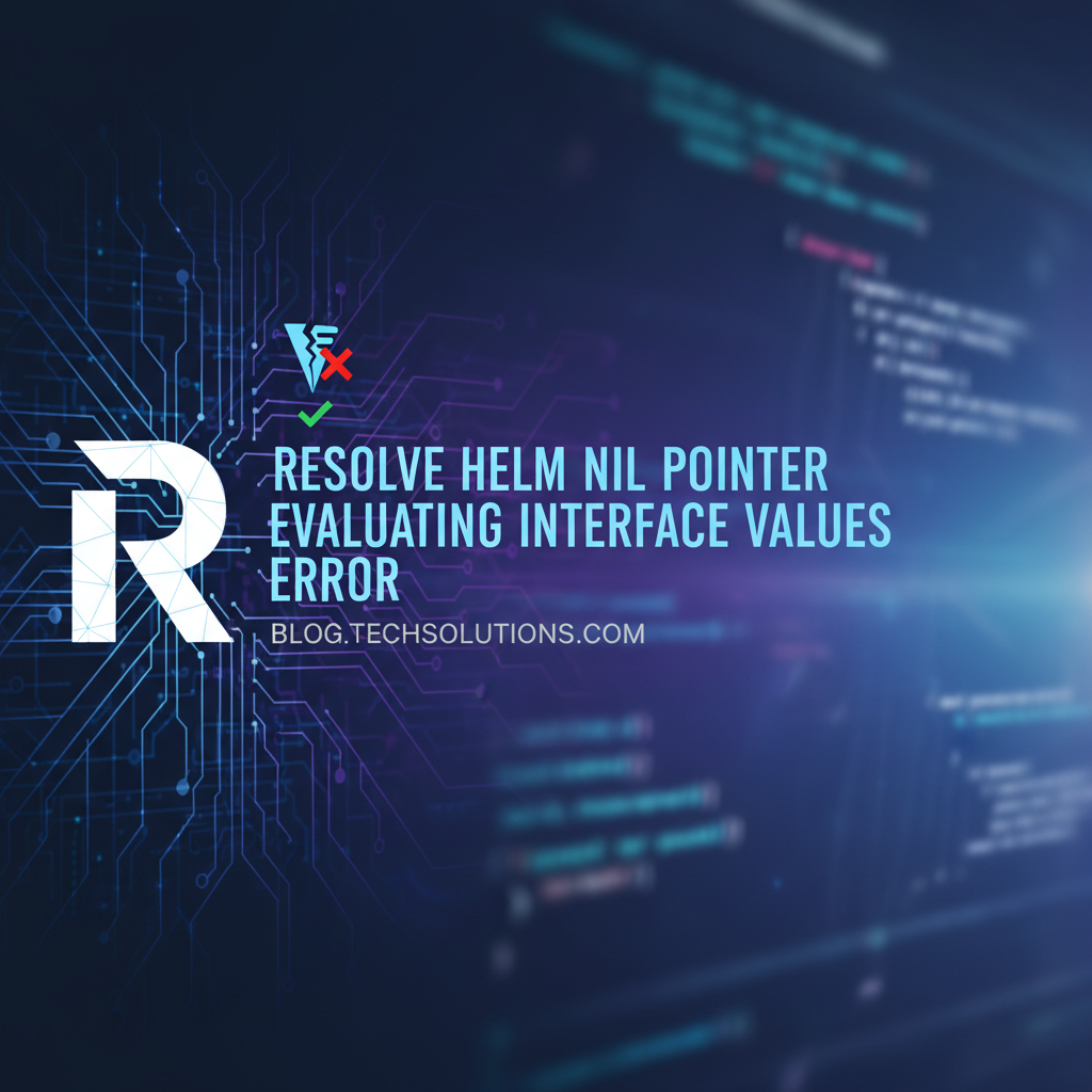Resolve Helm Nil Pointer Evaluating Interface Values Error