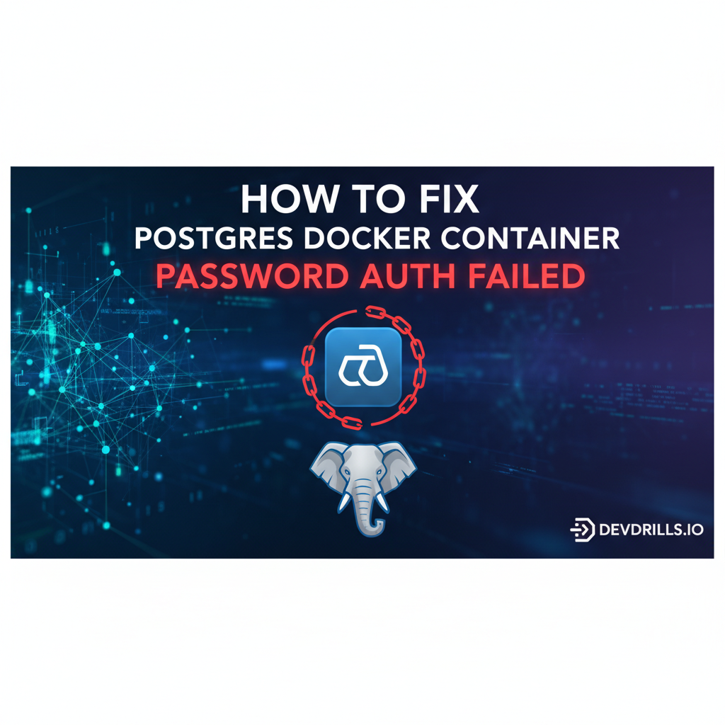 How to Fix Postgres Docker Container Password Auth Failed