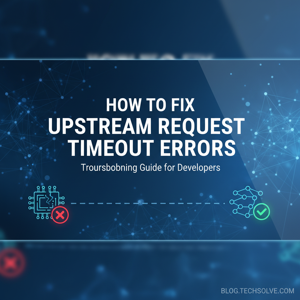How to Fix Upstream Request Timeout Errors