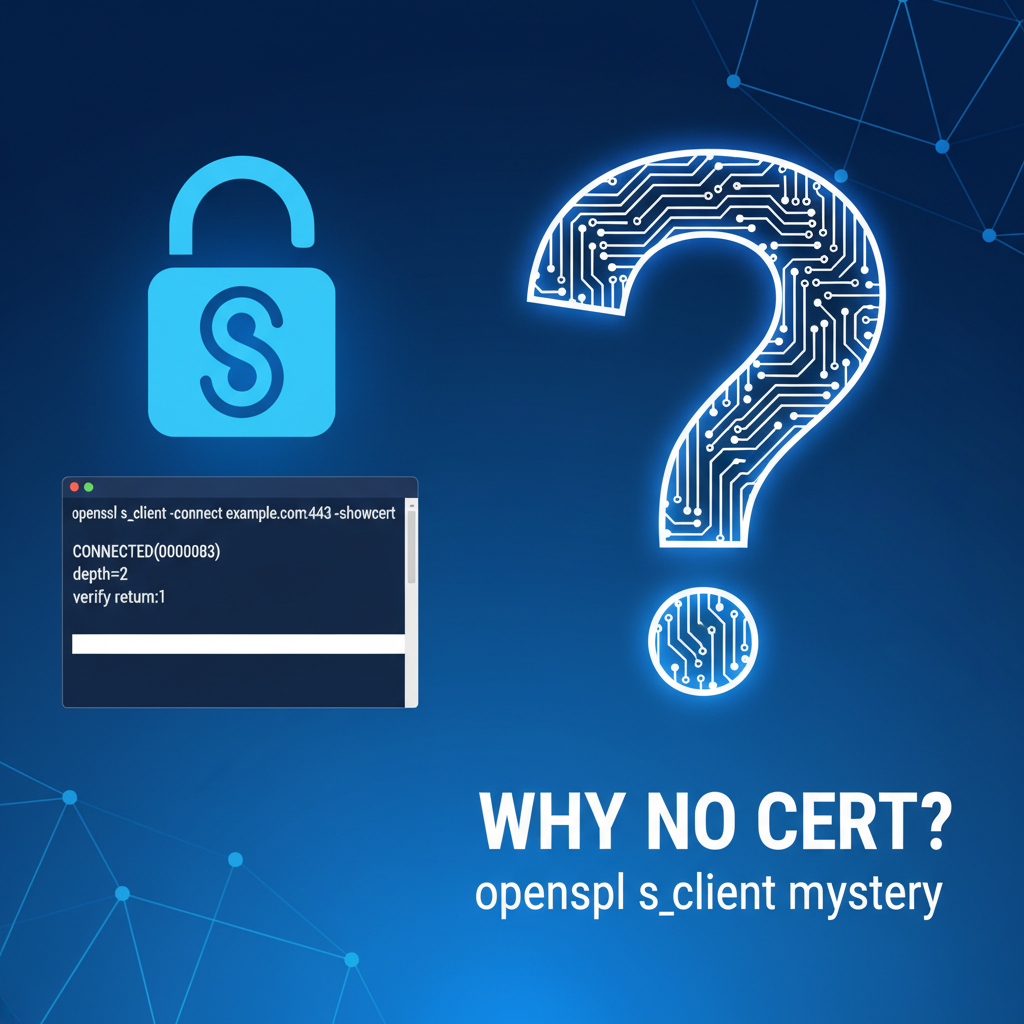 Why openssl s_client not showing cert with -showcert?