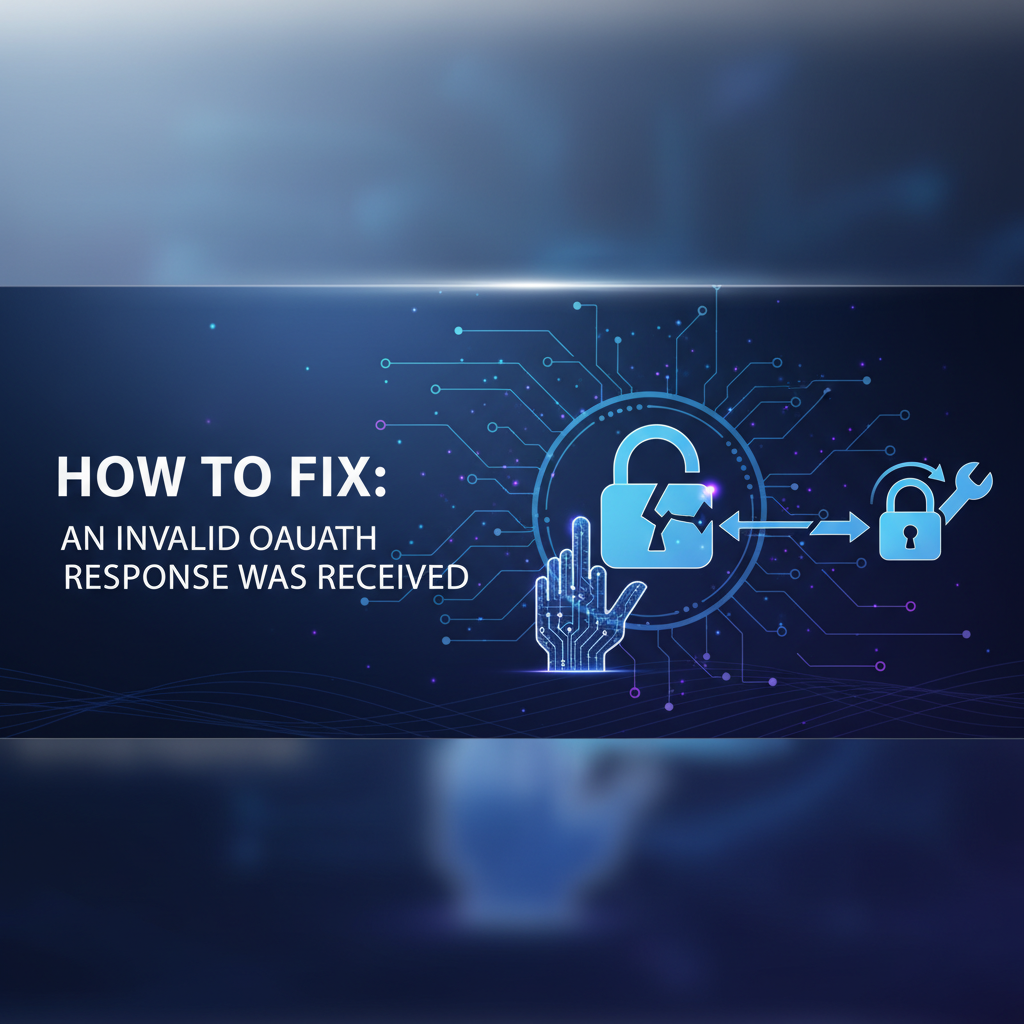 How to Fix: An Invalid OAuth Response Was Received