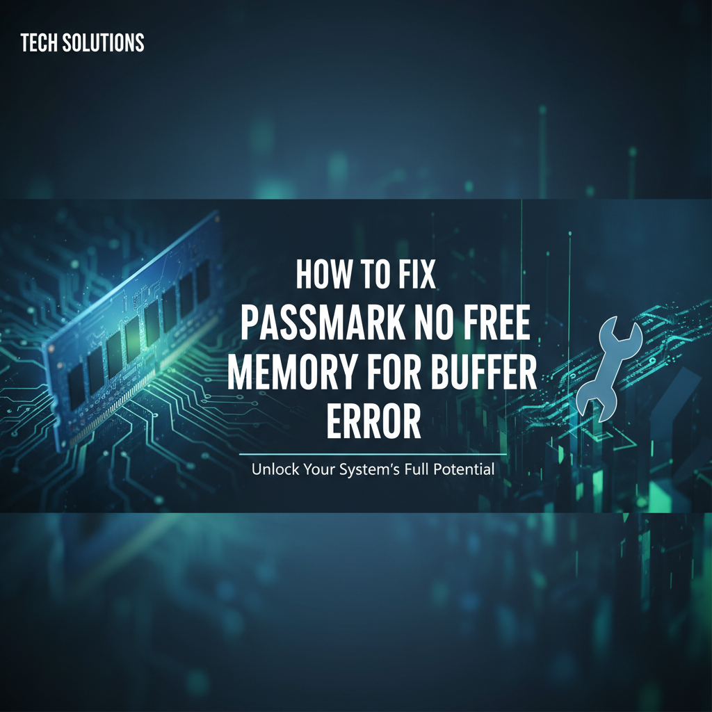 How to Fix PassMark No Free Memory for Buffer Error