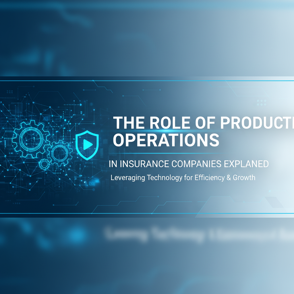 The Role of Production Operations in Insurance Companies Explained