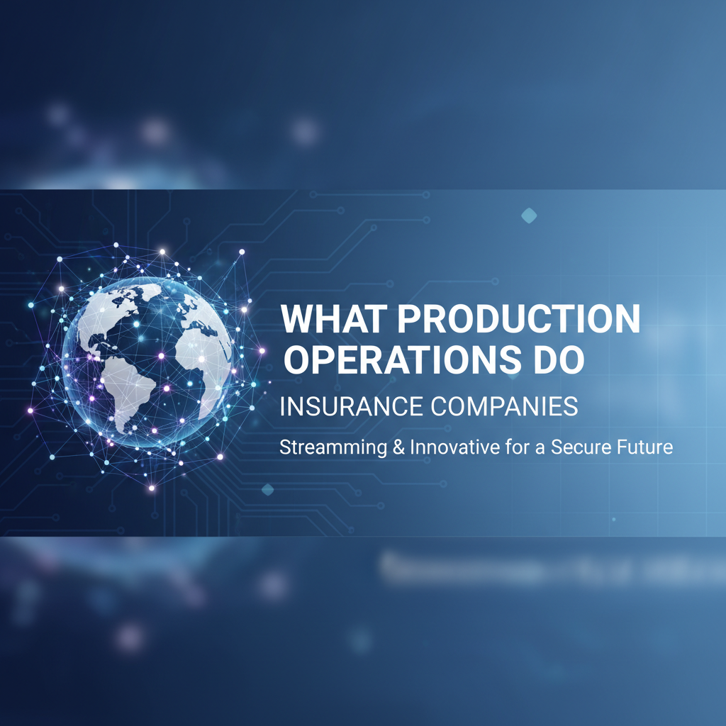 What Production Operations Do in Insurance Companies
