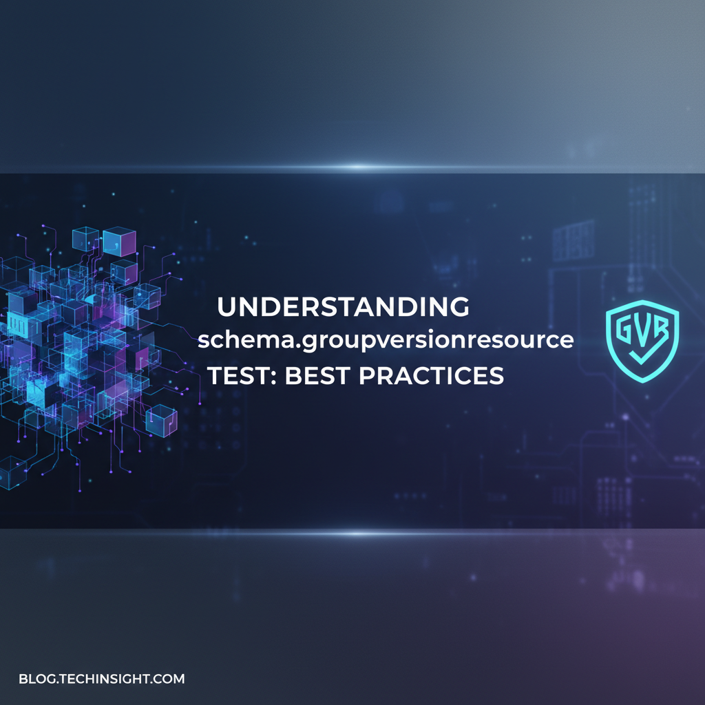 Understanding schema.groupversionresource test: Best Practices