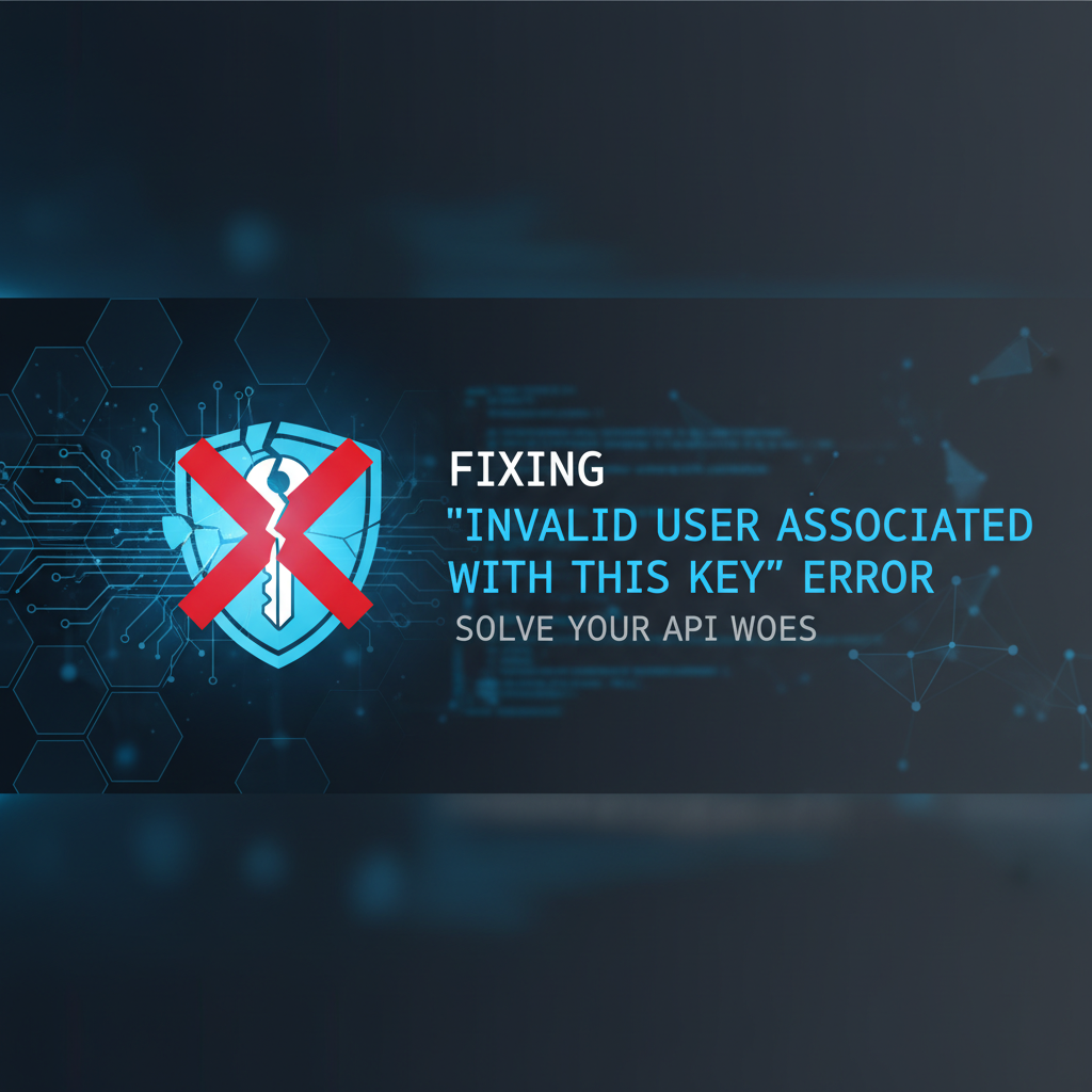 Fixing 'Invalid User Associated With This Key' Error
