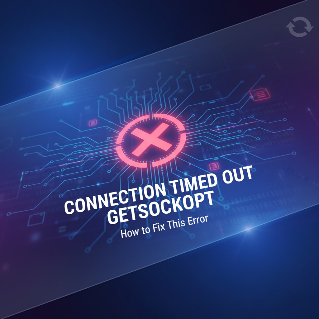 How to Fix 'Connection Timed Out Getsockopt' Error